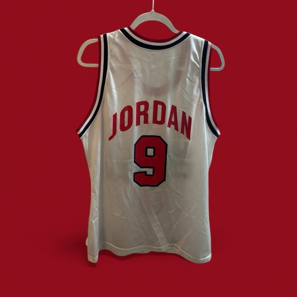 Jordan 1992 Dream Team Champion Jersey Olympics USA White Mens - Picture 2 of 3